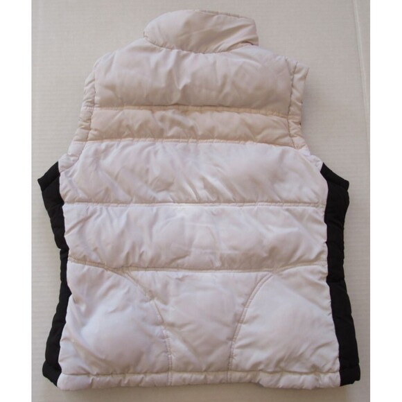 B Moss Coat Puffer Vest Reversible White/Black All Black Mock Neck Size Medium - Picture 2 of 8